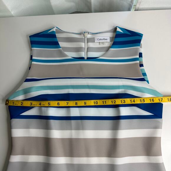 Calvin Klein Multicolor Striped Midi Dress - Picture 10 of 11